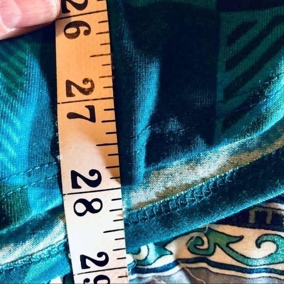 Fun Lularoe Top in Blue with geometric Pattern - Picture 9 of 9